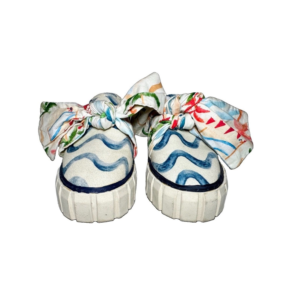 Farm Rio Women's US 8 EU 39 Copacabana Mule Sneakers Shoes Floral Bow Canvas - Picture 11 of 15